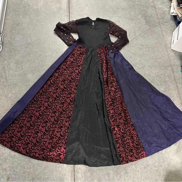 Vintage 90s Lee Andersen long sleeve mesh fairy grunge maxi dress M - Picture 4 of 5